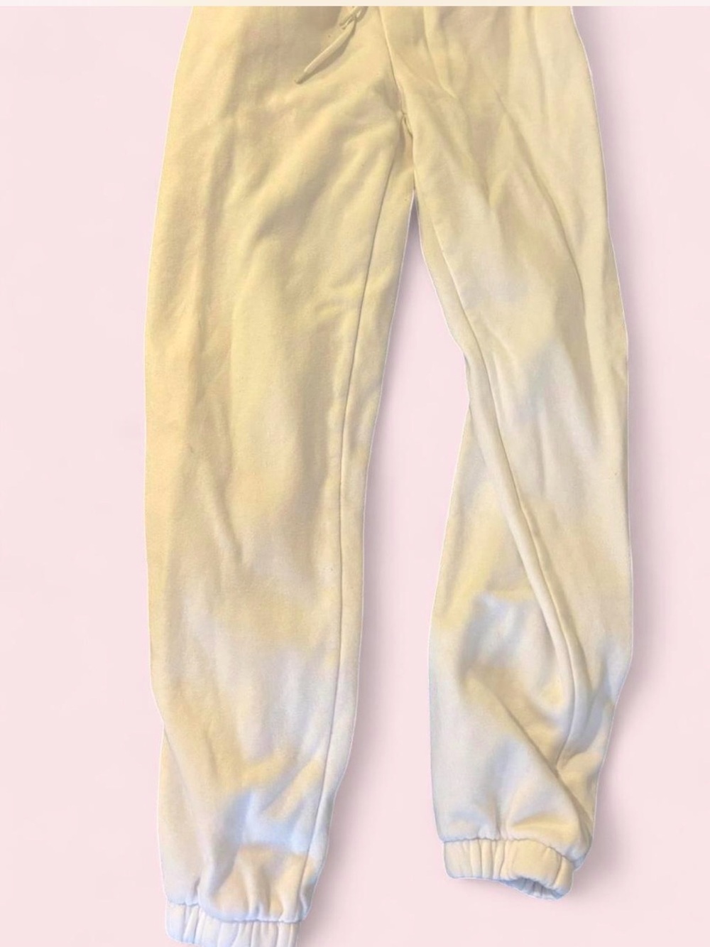 Women’s Cream Fleece Jogger Pants